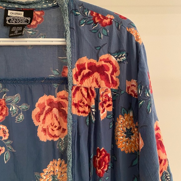 🚩 SOLD- Angie Floral Boho Duster Kimono. Size medium - Picture 7 of 10